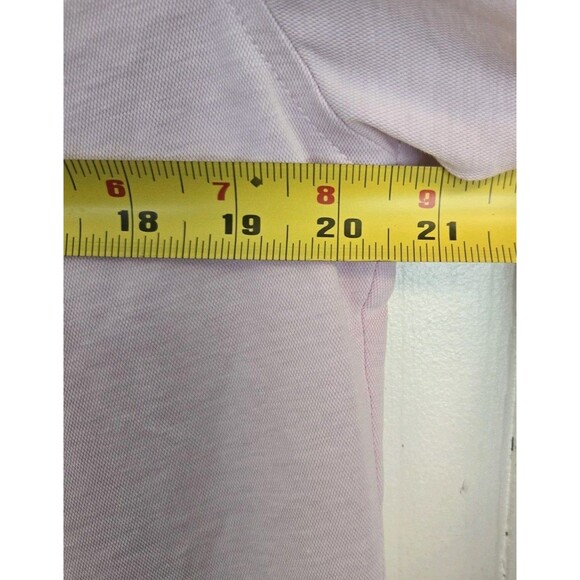 7 Diamonds Shirt Mens Small Pink 4 Way Stretch Oxford Long Sleeve Button Up - Picture 6 of 7